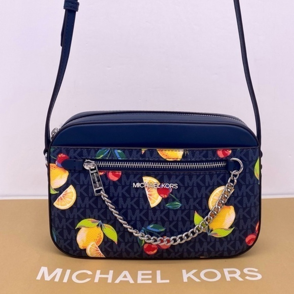 Michael Kors Large EW Zip Chain Crossbody Bag Admiral